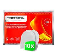 TerraTherm Calentadores de pies - Activado por Aire - 8 Horas de pies Calientes - 5, 10 o 30 Pares - Calentadores Adhesivos para Dedos - 10 Pares