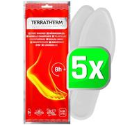 TerraTherm Plantillas Calentadoras - Activado por Aire - para 8 Horas de pies Calientes - 5, 10 o 30 Pares - 100% Calor Natural - Almohadillas Termicas - 5 Pares
