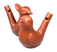 Terravento - Silbato de arcilla al agua, diseño de pájaro, pack de 2