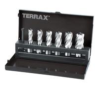 Ruko A108820 Terrax Juego vástago Weldon 19 mm de 7 Piezas (6 Brocas Huecas + 1 guía-expulsor)