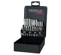 Terrax A245006 - Juego de 21 machos mano M DIN 352 HSS rectificados