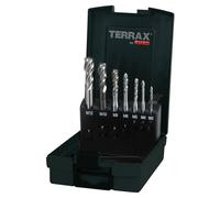TERRAX A245058TX - Juego de 7 machos máquina M DIN 371/376 tipo C 35º, HSS rectificados