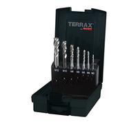TERRAX A245058TX - Juego machos máquina M DIN 371/376 tipo C 35º HSS, rectificados 7 piezas - Estuche plástico
