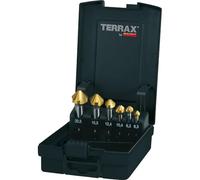 Terrax by Ruko cónica y avellanadora Juego de DIN 335 forma C 90 ° HSS-TiN (en plástico láser, 1 pieza, A102 152tro