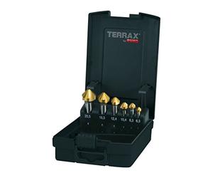 Terrax by Ruko cónica y avellanadora Juego de DIN 335 forma C 90 ° HSS-TiN (en plástico láser, 1 pieza, A102 152tro