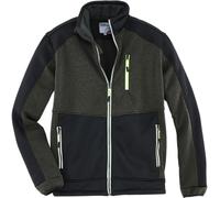 Terrax Workwear Chaqueta de punto polar Verde oscuro/negro/Limette S