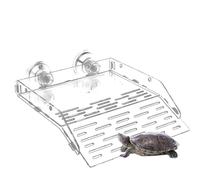 Terraza para descansar tortugas - Base de acrílico 20 x 25 x 5 cm, plataforma multiusos para acuario, accesorio para acuario para reptiles, robusta estructura de descanso transparente | Lagartos