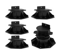 Terrazas de Pedestal Base de soporte plataforma 5 piezas, altura ajustable, base elevación plástico, juego cojinetes piso sólido for madera y metal(60 140mm)