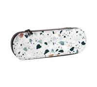 Terrazo Mármol Pastel, Estuche para lápices Estuche para lápices de Cuero de PU Estuche para lápices de Gran Capacidad Estuche para lápices Bolsa de cosméticos
