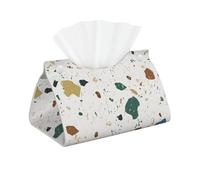 Terrazo Patrones Sin Costuras Mármol Italiano Clásico, Funda para Caja de pañuelos con Cierre, Reutilizable, Decorativa para baño, Sala de Estar, Dormitorio, Oficina y Coche.