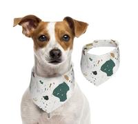 Terrazo Patrones sin Costuras Mármol Italiano clásico,Pañuelo con Babero para Mascotas, pañuelo para Perros y Gatos, Babero de Toalla, Bufanda Ajustable para Mascotas,M
