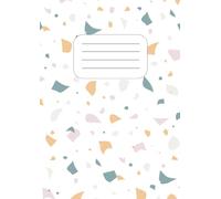 Terrazzo Notebook for Kids & Adults: A4 Aesthetic Wide Ruled Lined Notebook with Terrazzo Cover Design for Neat Handwriting & Low Vision | Ideal for ... 100 Pages (200 Sides) | Soft Matte Paperback