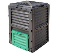 TERRE JARDIN - Compostador de Jardín, 300 L - Contenedor de Compost, 83 x 61 x 61 cm, de Polipropileno - Calidad Premium - Contenedor Compostador de Residuos de Jardín, Resistente a Golpes y a los UV