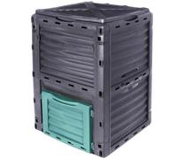 TERRE JARDIN - Compostador de Jardín, 300 L - Contenedor de Compost, 83 x 61 x 61 cm, de Polipropileno Contenedor Compostador de Residuos de Jardín, Resistente a Golpes y a los UV