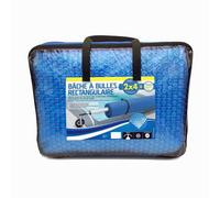 TERRE JARDIN Cubierta de Burbujas para Piscina Rectangular 180 micras | Lona térmica de 180 micras con burbujas de 16 mm de polietileno azul - mantiene la temperatura del agua y limita la
