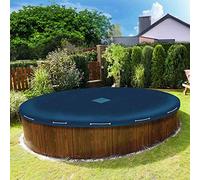 Terre Jardin Cubierta Piscina Redonda, Polietileno 140 g/m², Anti-UV, Azul | Lona de protección para piscina redonda de polietileno de 140 g/m², tratada antirrayos UV, con cordón y tensor