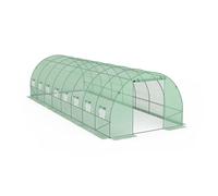 TERRE JARDIN Invernadero túnel 24 m² 8 x 3 m Lona Reforzada 140 g/m²