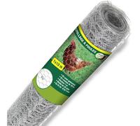 TERRE JARDIN - Malla para Gallinero, 1 x 10 m - Malla Gallinero, Malla Hexagonal de Acero Reforzado de Ø 0,7 mm, 4 x 2,5 cm - Valla para Gallinas, Resistente a la Intemperie - Cría de Aves de Corral