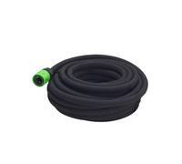 TERRE JARDIN Manguera de riego porosa 12 m - Ahorro agua hasta 50% - Caudal 1-5 L/h - Ø ext. 17 mm - Presión 0,5-2 bar - Racor grifo y cierre incluidos - Uso superficie y enterrada