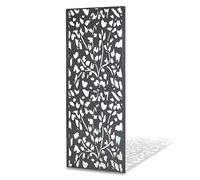 TERRE JARDIN - Panel Decorativo Exterior, 160 x 60 cm, de Metal - Celosía Decorativa Jardín, Terraza, Balcón, Motivo Vegetal, Floral - Panel Opaco, Separador de Ambientes, Ideal Plantas Trepadoras