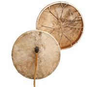 Terre Shaman Drum, piel de vaca (Shorn), tambor de marco de 20 pulgadas | Tambor hecho a mano con materiales naturales; sonido cálido y resonante para principiantes, intérpretes y práctica de