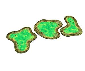 Terreno 2D - Toxic Pond Compatible con Warmachine & Hordes, Warhammer 40k y Otros Juegos de miniaturas y RPG.