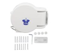 Terreno retráctil 4.2M Alta Capacidad | Capacidad de Carga de 44 Libras para Toallas/pañales/Trajes de baño | Cable de Acero Inoxidable Protector y caparazón de ABS | Tendida (White)