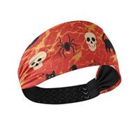 Terribles diademas rojas antideslizantes de Halloween para mujer, bandas elásticas anchas para el cabello de mujer, para uso diario, correr, tenis, lavar la cara