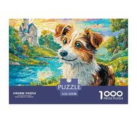 Terrier Airedale Puzzle 1000 Piezas Entretenimiento Creativo Regalo Diversión Decoración del Rompecabezas Juguetes Desafiantes Adultos Y Niños A Partir De 12 Años 52x38cm/1000pcs