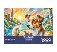 Terrier Airedale Puzzle 1000 Piezas para Pasatiempo Creativo Regalo Diversión Decoración del Rompecabezas Desafiante Noches De Juegos Adultos Y Niños A Partir De 12 Años 52x38cm/1000pcs