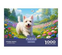 Terrier Blanco de West Highland 1000 Pieces Jigsaw Puzzles For Adults Family Challenge Toys Stress Relieving Entertainment Exercise The Memory of The Brain for The Whole Family, Gifts for Women,
