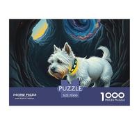 Terrier Blanco de West Highland 1000 Pièces Puzzles Pour Adultes Sur Le Thème De Mascota Perro De Qualité Supérieure Jeu Éducatif Parfait Les Amateurs De Coloured 70x50cm/1000pcs