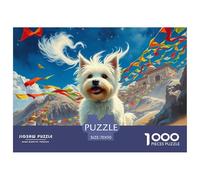 Terrier Blanco de West Highland 1000 Pièces Puzzles Pour Adultes Sur Le Thème De Mascota Perro Qualité Supérieure Défi Jouets Parfait Les Jeu Relaxant 70x50cm/1000pcs