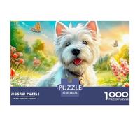 Terrier Blanco de West Highland 1000 Piezas Mascota Perro Puzle para Adultos Rompecabezas Imposible Clásicos para Adultos Y Niños A Partir De 12 Años Entretenimiento Creativo Obra De Arte De Juego