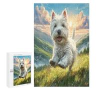 Terrier Blanco de West Highland Puzzle 1000 Piezas DIY Creativo Familiar Animales Lindos Mascotas Rompecabezas 3D para Familia Juguete Educativo Aliviar Estrés Maquetas Construir 1000 PCS