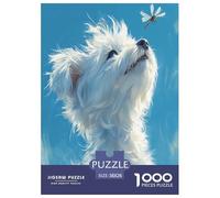 Terrier Blanco de West Highland Puzzle 1000 Piezas Un Desafiante Juguetes Resistentes A La Presión para Toda La Familia Regalos para Mujeresregalos para Hombres para Adultos Y Niños 38x26cm/1000pcs