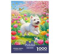 Terrier Blanco de West Highland Puzzle 1000 Piezas Un Desafío Imposible Juguetes Resistentes A La Presión Familiar Regalos Familiares para Adultos Y Niños 70x50cm/1000pcs