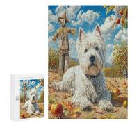 Terrier Blanco de West Highland Puzzle 300 Piezas A Partir De 12 Años Animales Lindos Mascotas Rompecabezas Familiar 3D DIY Creativo para Adultos Y Niños Desafío Intelectual Estera Portátil 300 PCS