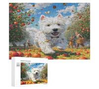 Terrier Blanco de West Highland Puzzle 300 Piezas Educativo Infantil Animales Lindos Mascotas Juego De Rompecabezas para Familia DIY Entretenimiento 3D Maquetas Construir Aliviar Estrés 300 PCS