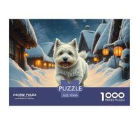 Terrier Blanco de West Highland Puzzles 1000 Pièces Pour Adultes Sur Le Thème De Mascota Perro Premium Quality Défi Jouets Activité Familiale Parfaite Jeu Relaxant 70x50cm/1000pcs