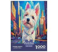 Terrier Blanco de West Highland Puzzles 1000 Piezas Un Desafiante Juguetes Resistentes A La Presión para Toda La Familia Regalos Familiares para Adultos Y Niños 70x50cm/1000pcs