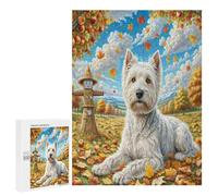 Terrier Blanco de West Highland Puzzles 500 Piezas Hogar Decoración 3D Obra De Arte Rompecabezas para Adultos A 14 Años DIY Creativo Aliviar Estrés Familiar 500 PCS