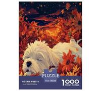 Terrier Blanco de West Highland Puzzles Imposible,desafío for Adults Animales Entretenimiento Creativo 1000 Piezas Obra De artee De Juego De para Adultos Y Niños A Parteir De 12 Años 38x26cm/1000pcs