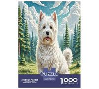 Terrier Blanco de West Highland Puzzles Imposible,desafío for Adults Entretenimiento Creativo 1000 Piezas Obra De Arte De Juego De para Adultos Y Niños A Partir De 12 Años 70x50cm/1000pcs