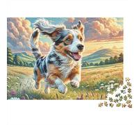 Terrier de Boston 1000 Piezas Rompecabezas Clásico Actividades Familiares Terrier de Boston in Field Jigsaw Desafíos Difíciles para Regalo 38x26cm/1000pcs