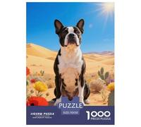 Terrier de Boston 1000 Piezas Rompecabezas Mascotas Lindas Rompecabezas Familiar para Adultos Y Niños Rompecabezas Europeo 70x50cm/1000pcs