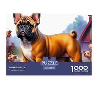 Terrier de Boston Puzzle para Adultos Obra De Arte Desafiante para Los Sentidos - El Regalo Navideño Que Conquista A Mujeres, Hombres, Adultos Y Niños (Edad Recomendada: 14+) 52x38cm/1000pcs