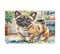 Terrier de Boston Puzzles 1000 Piezas Maquetas Educativas Detalladas Animales Salvajes Perros Rompecabezas para Familia Construir DIY Aliviar Estrés Decoración Hogar 1000 PCS
