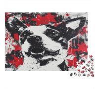 Terrier de Boston Rompecabezas Imposible,desafío para Adultos Abstract Art Entretenimiento Creativo 1000 Piezas Obra De Arte De Juego De para Adultos, Regalos A Partir De 14 Años 1000pcs (75x50cm)