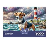 Terrier de Lince de Pelo Liso Puzzle 1000 Piezas Pasatiempo Creativo, Regalo, Diversión Mascotas Lindas Juego Educativo para Adultos Y Niños Juguete Colorido para Niños De 8 A 12 Años70x50cm/1000pcs